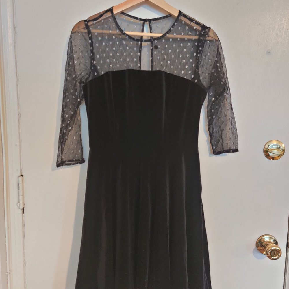 Jack Wills velvet and mesh dress US6